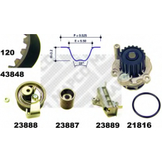 41848 MAPCO Водяной насос + комплект зубчатого ремня