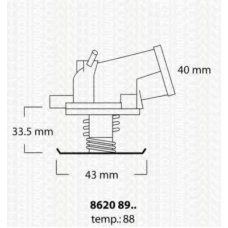 8620 8988 TRISCAN Термостат, охлаждающая жидкость