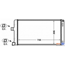 8MK 376 767-641 HELLA Радиатор, охлаждение двигателя