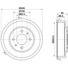 MBD378 MINTEX Тормозной барабан