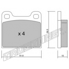 003.0 TRUSTING Комплект тормозных колодок, дисковый тормоз