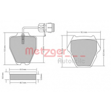 1170231 METZGER Комплект тормозных колодок, дисковый тормоз