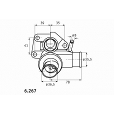 6.267.87 BEHR Термостат, охлаждающая жидкость