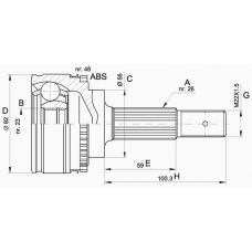 CVJ5492.10 OPEN PARTS Шарнирный комплект, приводной вал