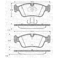 363702161085 MAGNETI MARELLI Комплект тормозных колодок, дисковый тормоз