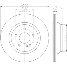 8DD 355 115-392 HELLA PAGID Тормозной диск