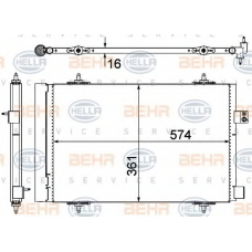 8FC 351 319-451 HELLA Конденсатор, кондиционер