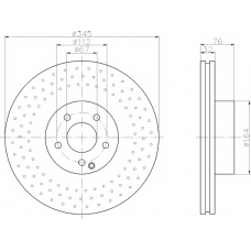 8DD 355 122-022 HELLA PAGID Тормозной диск