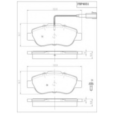 FBP4031 FI.BA Комплект тормозных колодок, дисковый тормоз