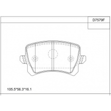 KD7579F ASIMCO Комплект тормозных колодок, дисковый тормоз