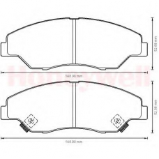 572536B BENDIX Комплект тормозных колодок, дисковый тормоз