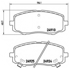 P 30 045 BREMBO Комплект тормозных колодок, дисковый тормоз