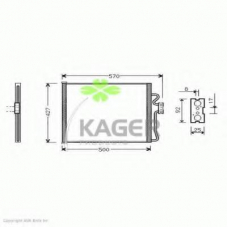 94-5809 KAGER Конденсатор, кондиционер