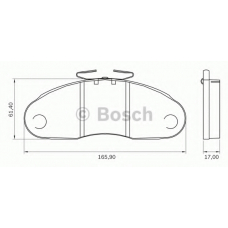 0 986 BB0 056 BOSCH Комплект тормозных колодок, дисковый тормоз