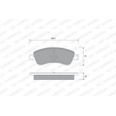 151-1320 WEEN Комплект тормозных колодок, дисковый тормоз