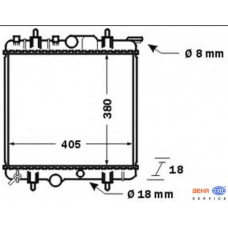 8MK 376 718-241 HELLA Радиатор, охлаждение двигателя