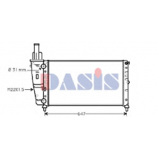 080810N AKS DASIS Радиатор, охлаждение двигателя