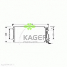 94-5943 KAGER Конденсатор, кондиционер