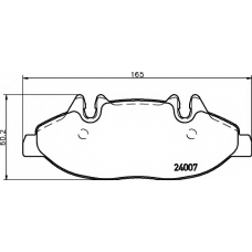 8DB 355 010-651 HELLA Комплект тормозных колодок, дисковый тормоз