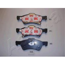 50-00-002 Ashika Комплект тормозных колодок, дисковый тормоз