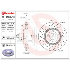 09.9130.1X BREMBO Тормозной диск