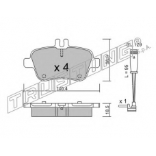 982.0W TRUSTING Комплект тормозных колодок, дисковый тормоз