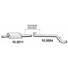 10.5004 ASSO Труба выхлопного газа