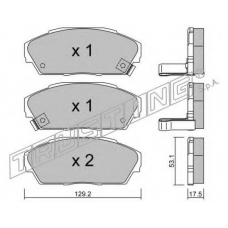 174.0 TRUSTING Комплект тормозных колодок, дисковый тормоз