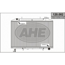 120.082 AHE Радиатор, охлаждение двигателя