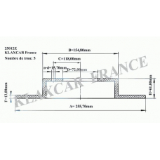 25012z KLAXCAR FRANCE Тормозной диск