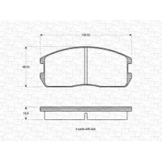 363702160809 MAGNETI MARELLI Комплект тормозных колодок, дисковый тормоз