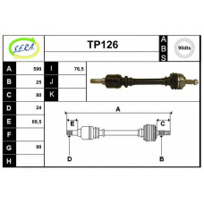 TP126 SERA Приводной вал