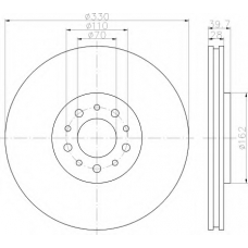 8DD 355 112-521 HELLA Тормозной диск