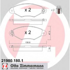 21980.180.1 ZIMMERMANN Комплект тормозных колодок, дисковый тормоз