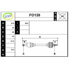 FO126 SERA Приводной вал