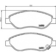 8DB 355 013-401 HELLA PAGID Комплект тормозных колодок, дисковый тормоз