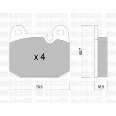 22-0027-0 METELLI Комплект тормозных колодок, дисковый тормоз