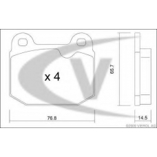 V40-8023 VEMO/VAICO Комплект тормозных колодок, дисковый тормоз