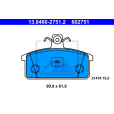 13.0460-2751.2 ATE Комплект тормозных колодок, дисковый тормоз
