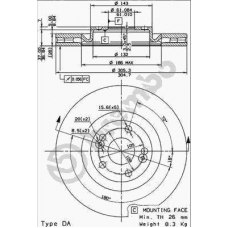 09.7807.10 BREMBO Тормозной диск