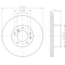 MDC459 MINTEX Тормозной диск