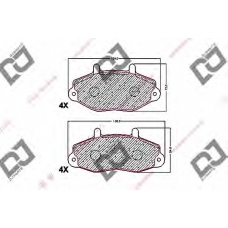 BP1689 DJ PARTS Комплект тормозных колодок, дисковый тормоз