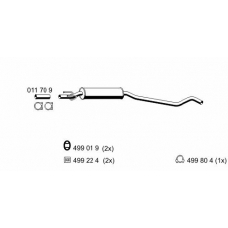 011051 ERNST Средний глушитель выхлопных газов