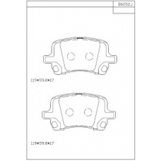 KD6052 ASIMCO Комплект тормозных колодок, дисковый тормоз