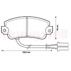 571341B BENDIX Комплект тормозных колодок, дисковый тормоз