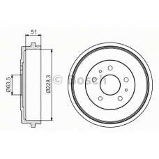 0 986 477 219 BOSCH Тормозной барабан