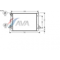 FD2396 AVA Радиатор, охлаждение двигателя