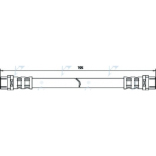 HOS3171 APEC Тормозной шланг