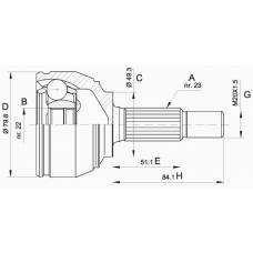 CVJ5521.10 OPEN PARTS Шарнирный комплект, приводной вал