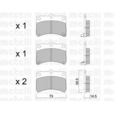 22-0459-0 METELLI Комплект тормозных колодок, дисковый тормоз